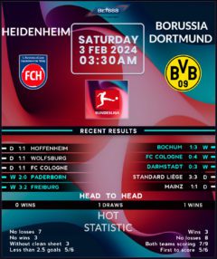 Heidenheim vs Borussia Dortmund