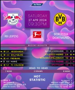 RB Leipzig vs Borussia Dortmund